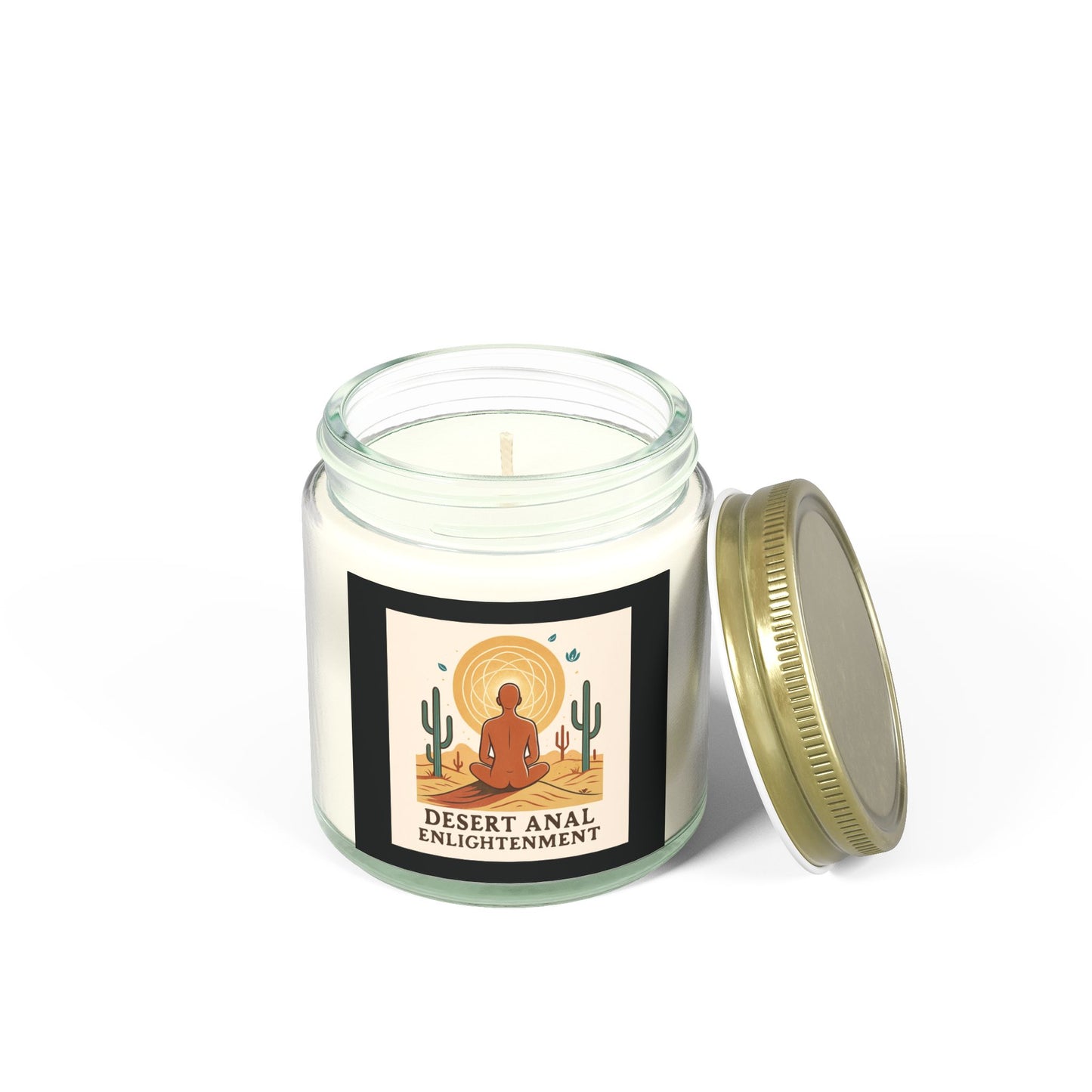 Desert Enlightenment Scented Candle - Coconut Apricot Wax, Mindfulness Gift, Aromatherapy, Relaxation Candle, Home Decor