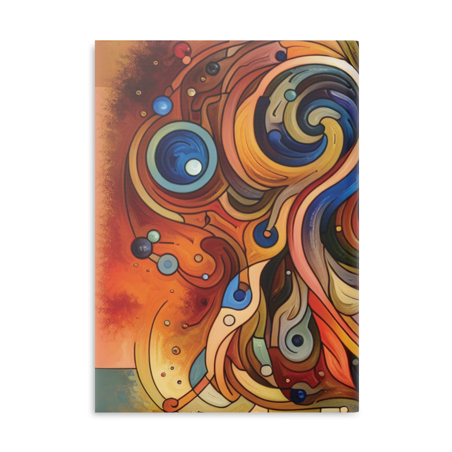 Vibrant Artistic Hardcover Notebook - Colorful Puffy Cover Journal for Creatives