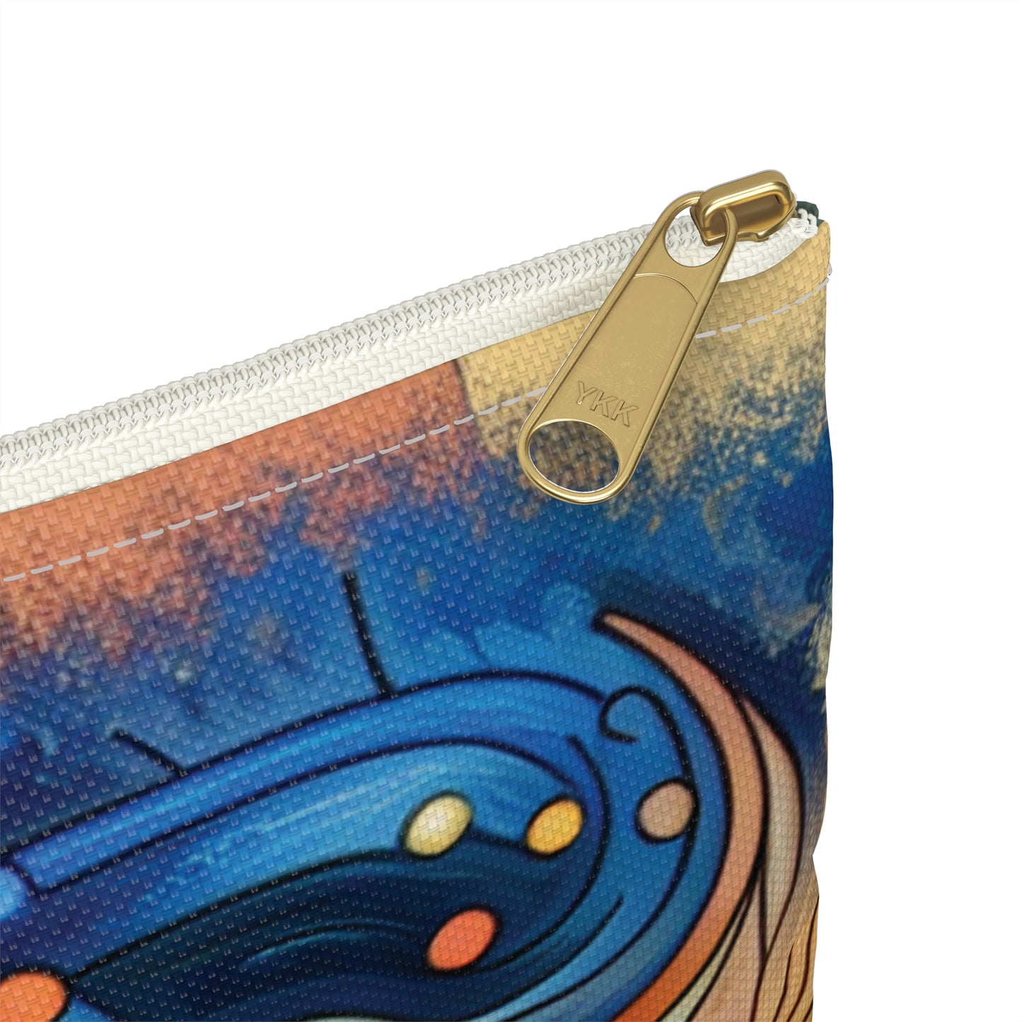 Vibrant Abstract Art Accessory Pouch - Colorful Zippered Bag for Travel & Organization