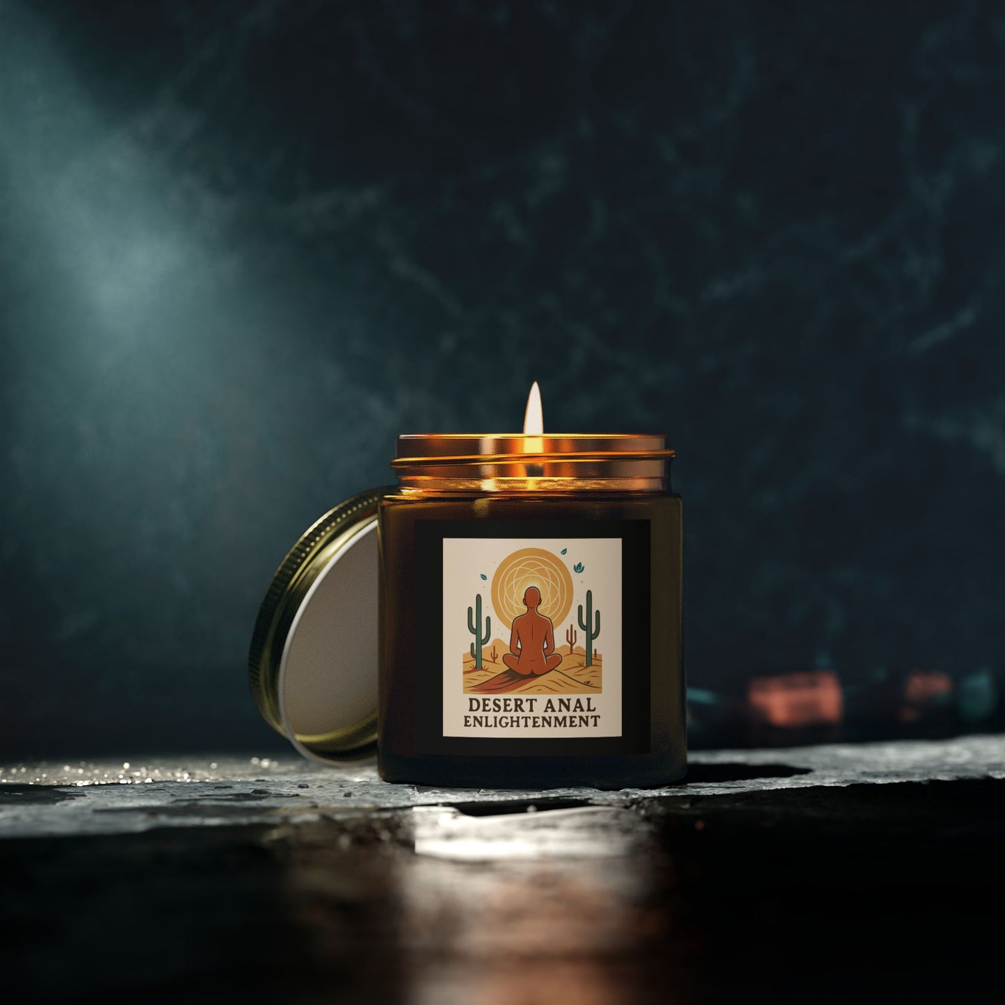 Desert Enlightenment Scented Candle - Coconut Apricot Wax, Mindfulness Gift, Aromatherapy, Relaxation Candle, Home Decor