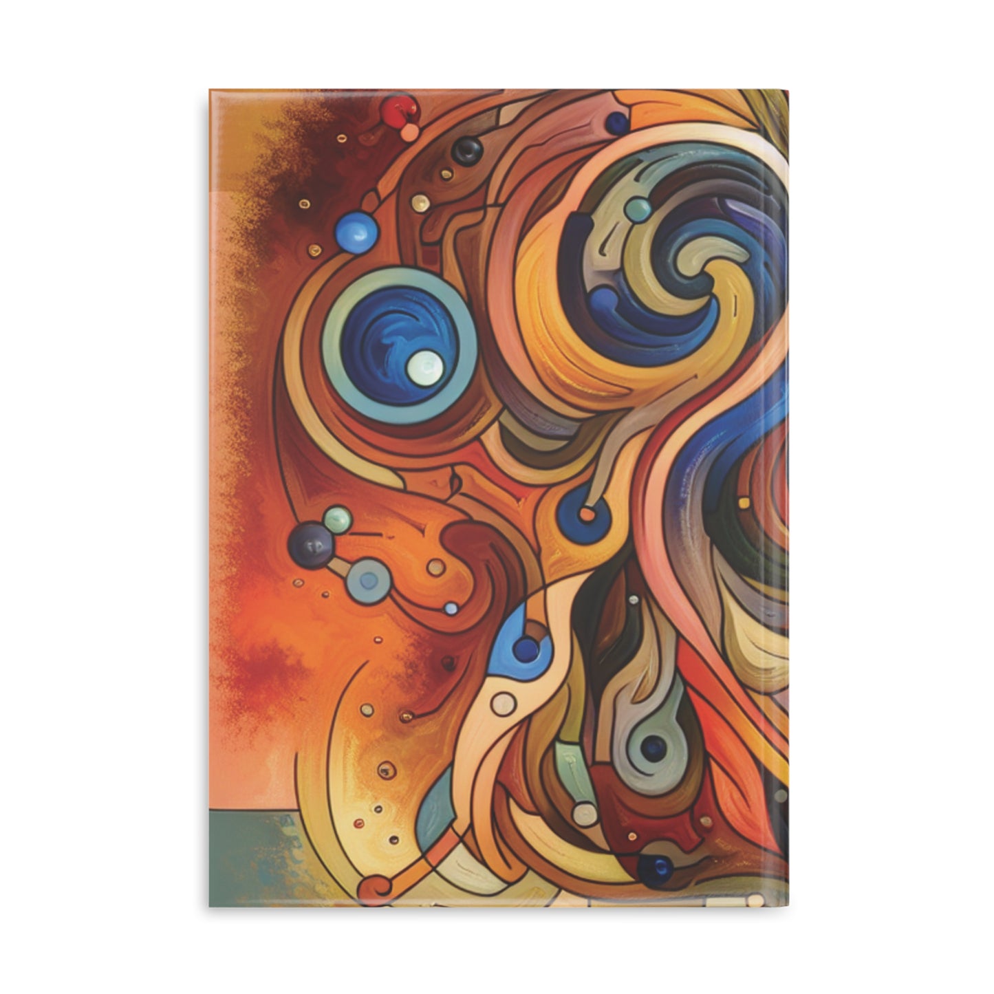 Vibrant Artistic Hardcover Notebook - Colorful Puffy Cover Journal for Creatives