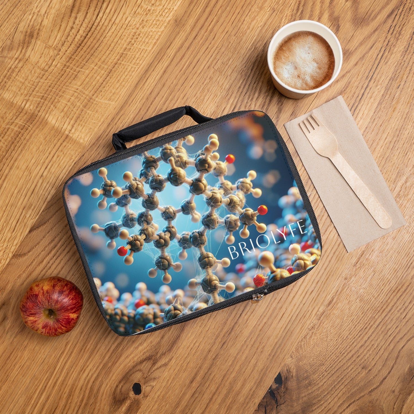 BrioLyfe Insulated Carry Bag - Stylish Science-Themed Design for Travel & Work