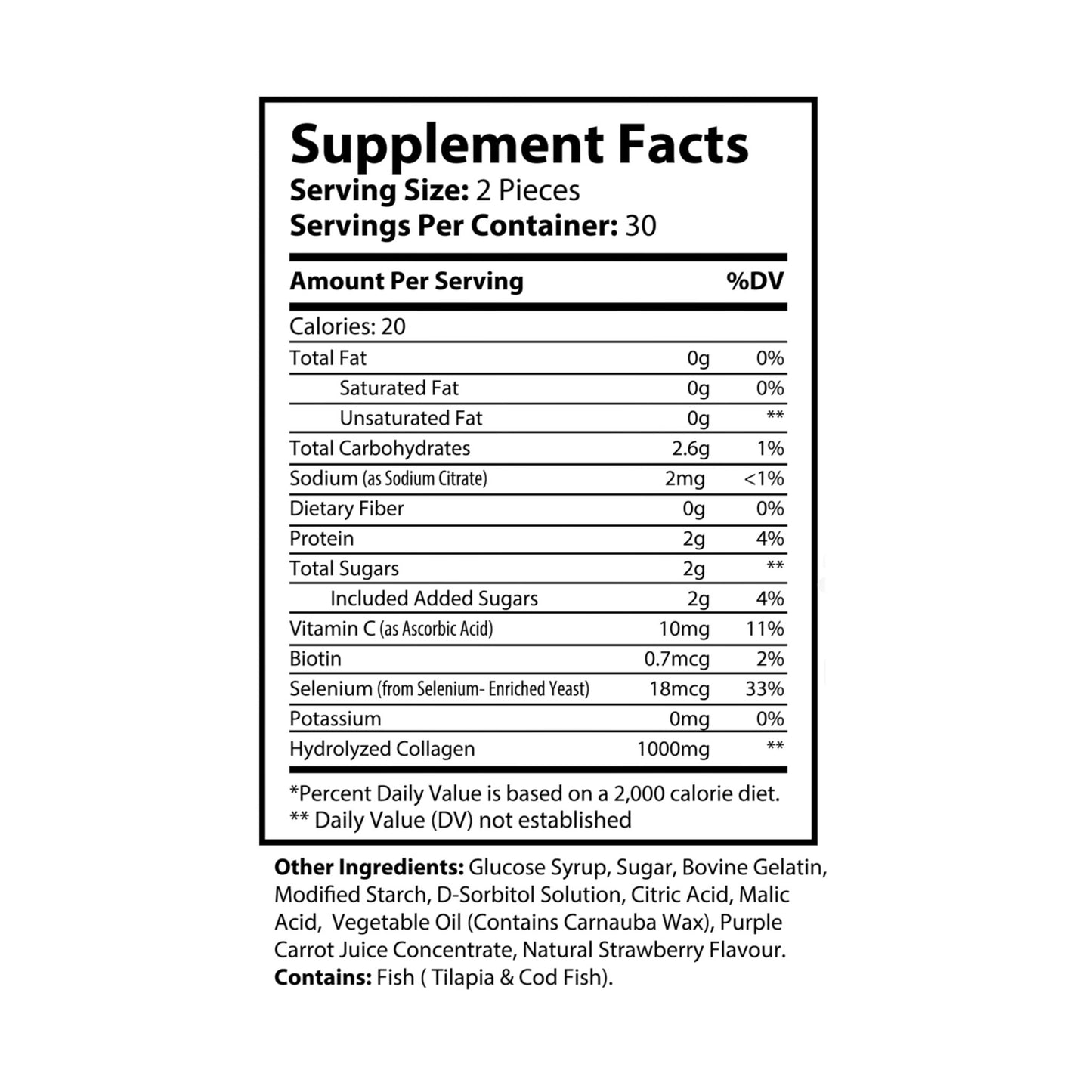 Collagen Peptide Gummies (60 Gummies)