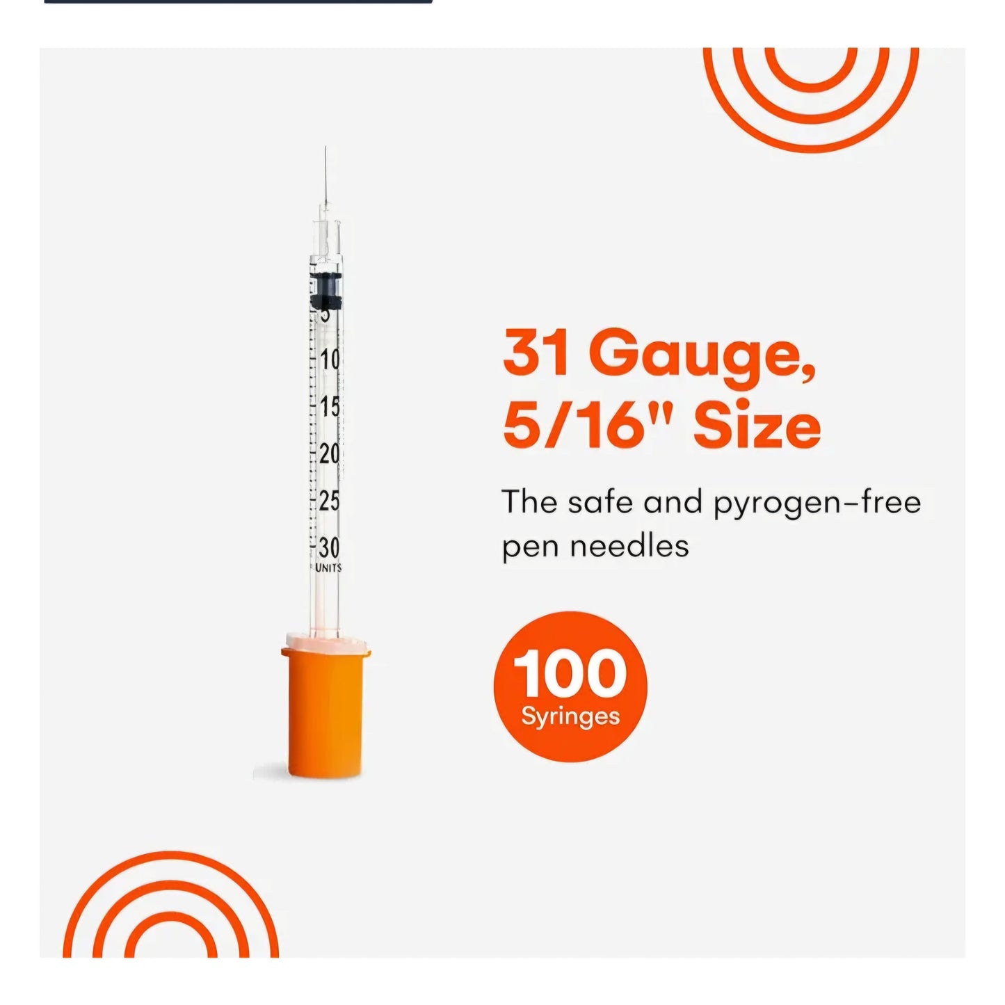 Syringes - 31g 5/16" - 8 mm .3 cc